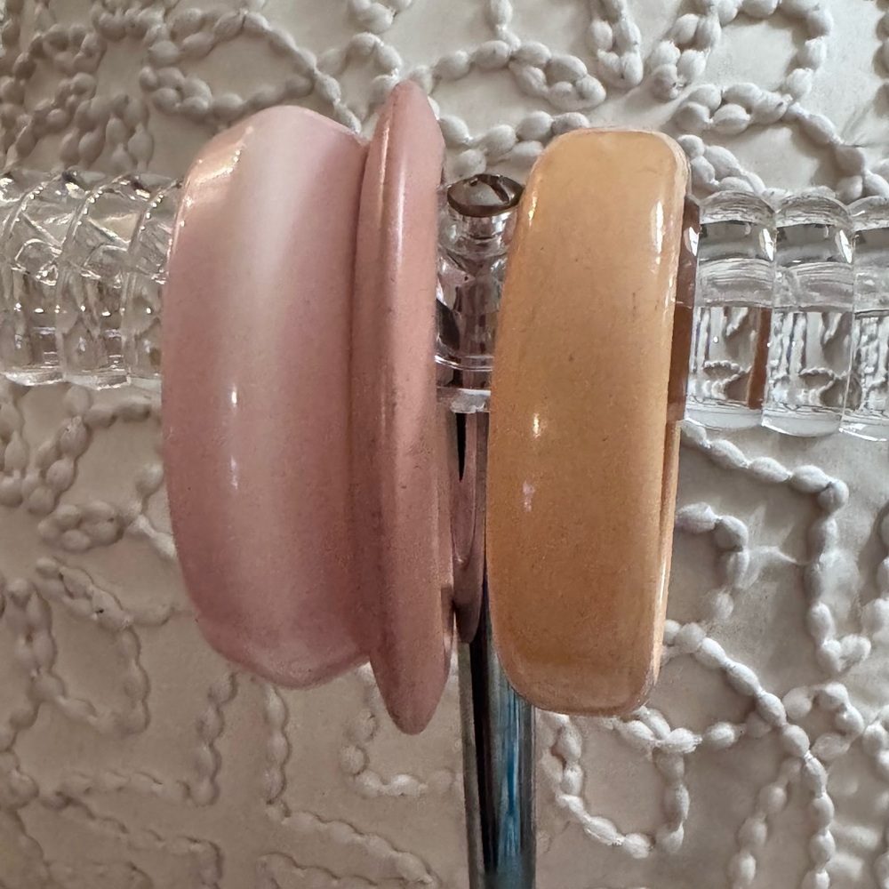 3  Pink and Tan 80’s style fashion bangle bracelets